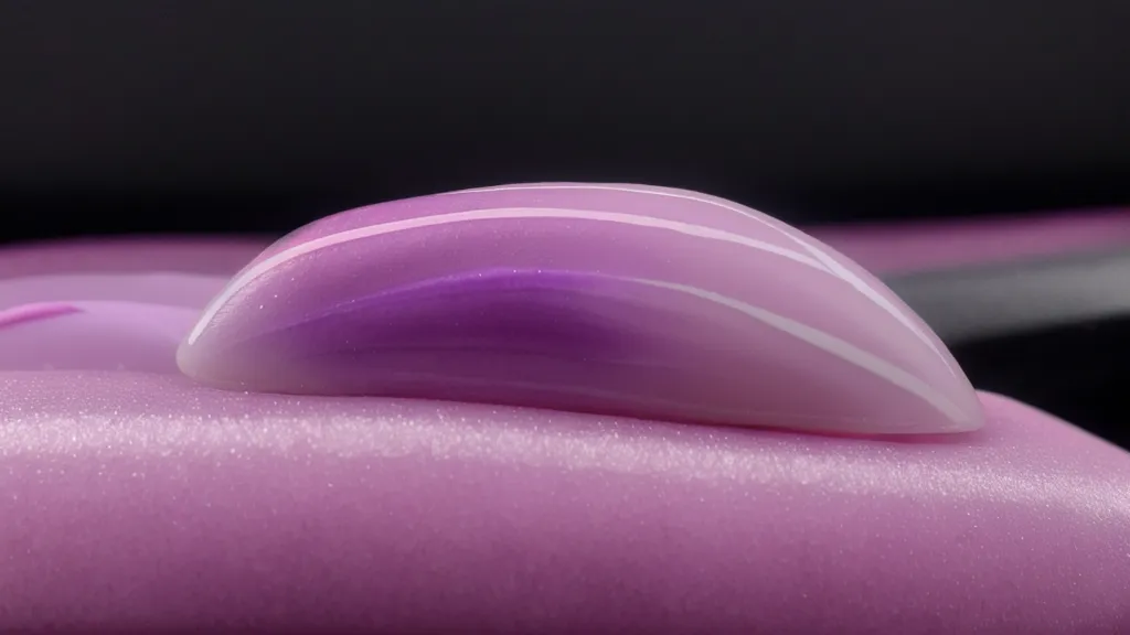 Diseño de arte en uñas con degradé acuarela terminado, manicura aficionada en la oficina