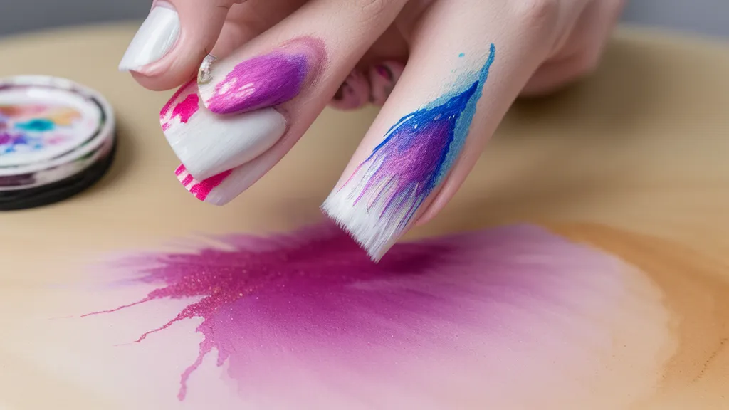 Resultado final: uñas semipermanentes con glitter encapsulado y superficie lisa