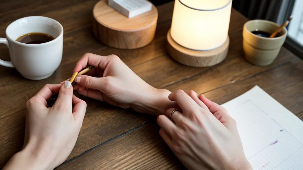 Clip de papel estirado usado como herramienta casera para puntos medianos en manicura principiante