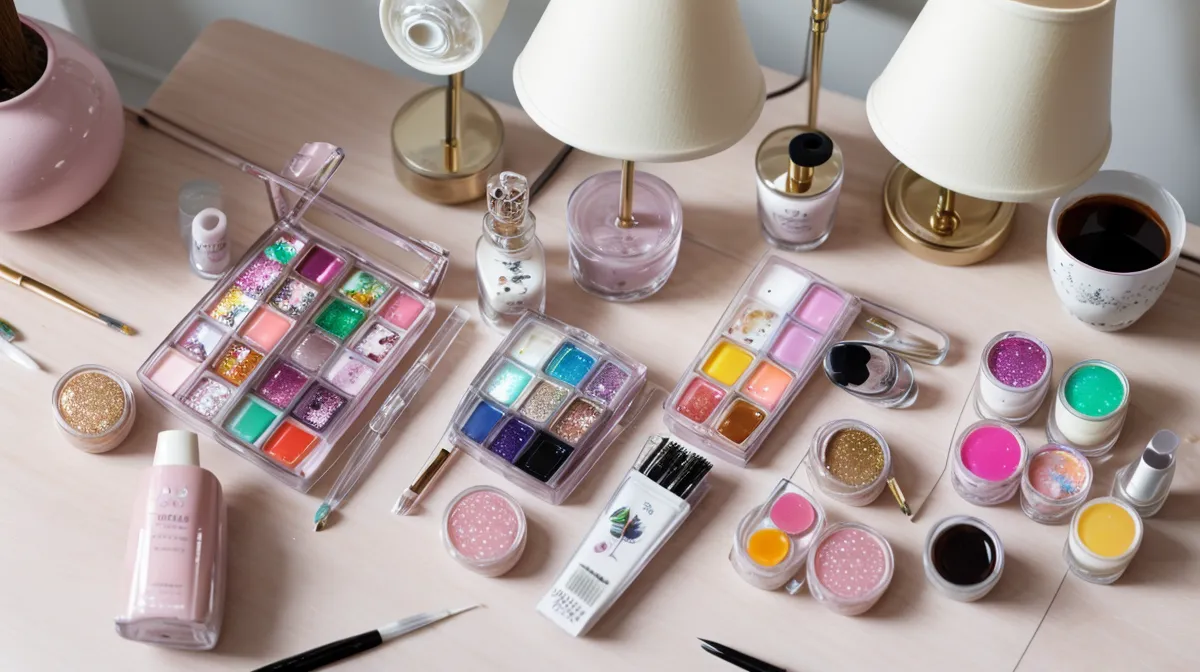 Cómo mezclar colores de esmalte semipermanente para lograr tonos únicos: gotas de gel sobre una paleta de vidrio