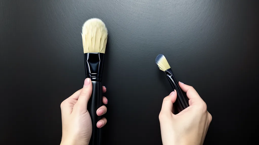 Pincel liner cargado con gel paint negro, listo para trazar una línea geométrica sobre la uña