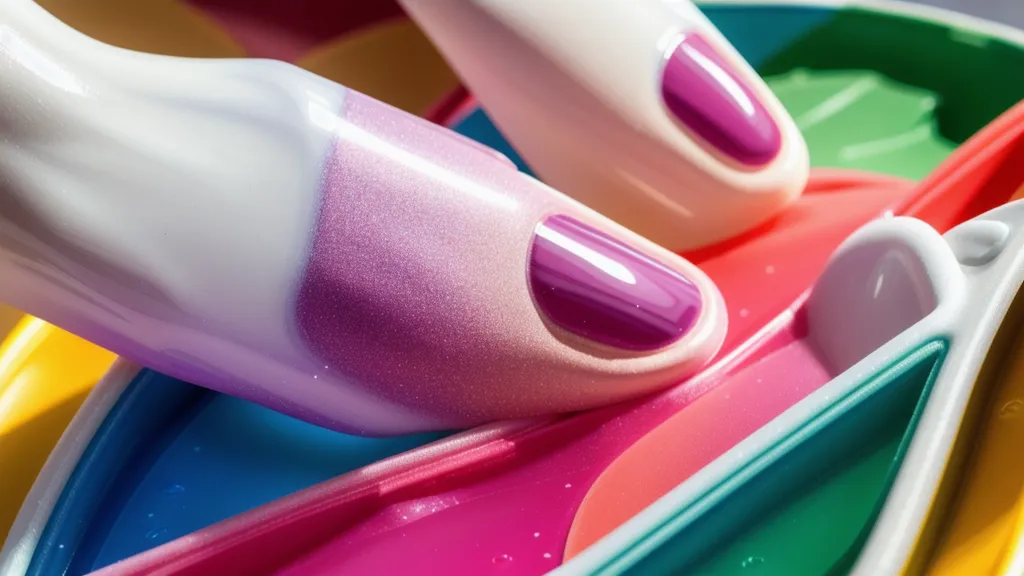 Mezcla de dos geles de esmalte en una paleta para ajustar la consistencia antes del trazo a mano alzada