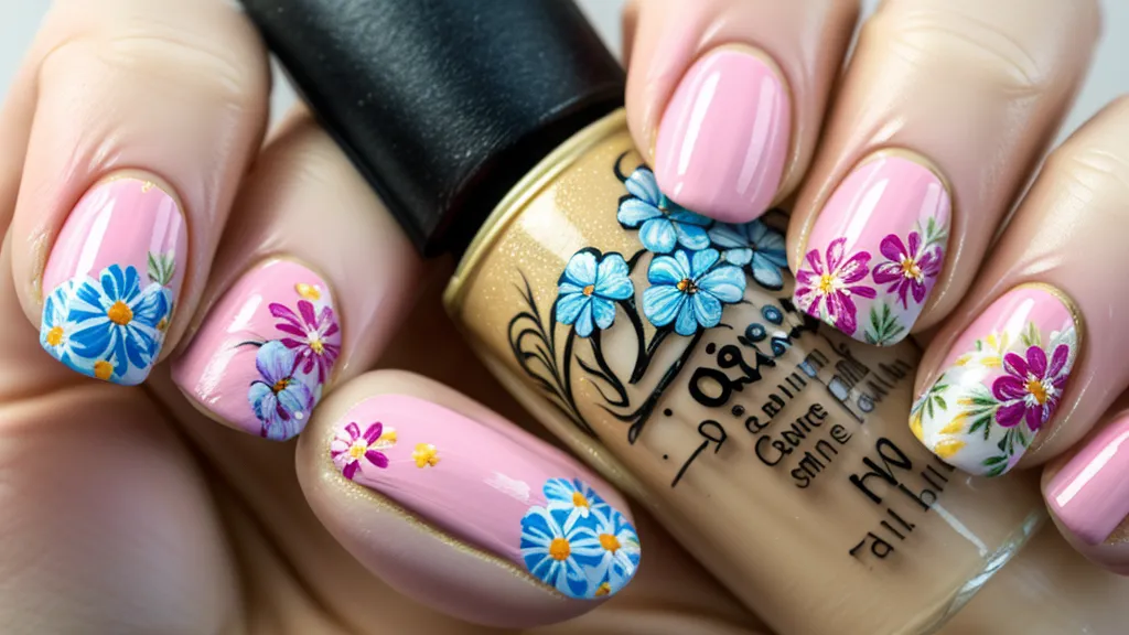Diseños de flores fáciles para uñas que puedes hacer a mano alzada