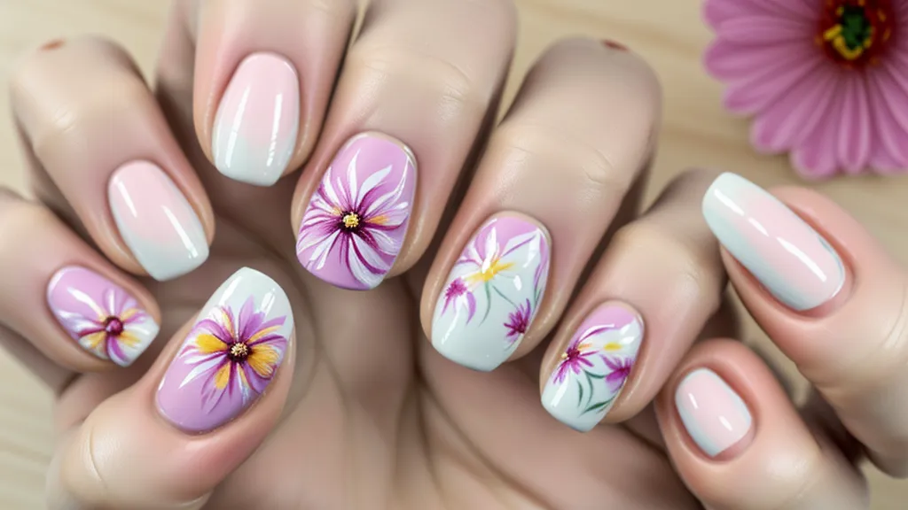 Esmalte de uñas levantado mostrando un error de aplicación en el diseño
