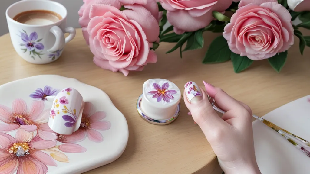 Limpieza de pinceles de nail art con alcohol tras una sesión de práctica