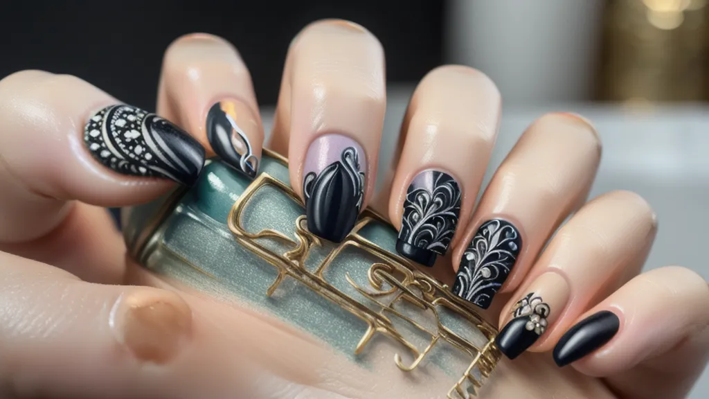 Diseño de uñas con relieve firme después de varios días de uso diario