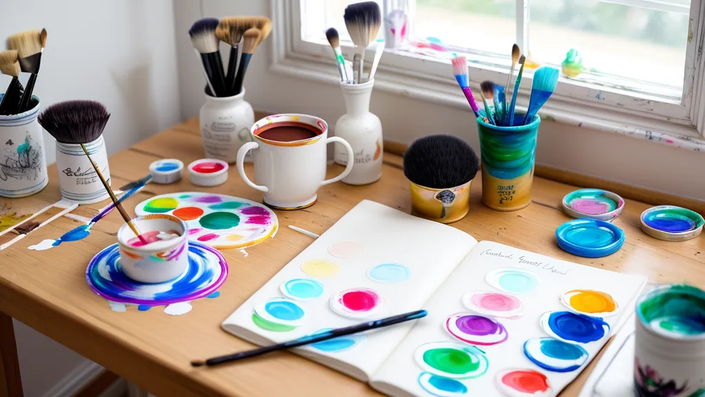 Libro de maestría de diseño de uñas a mano alzada abierto junto a la lámpara LED de la práctica dominguera