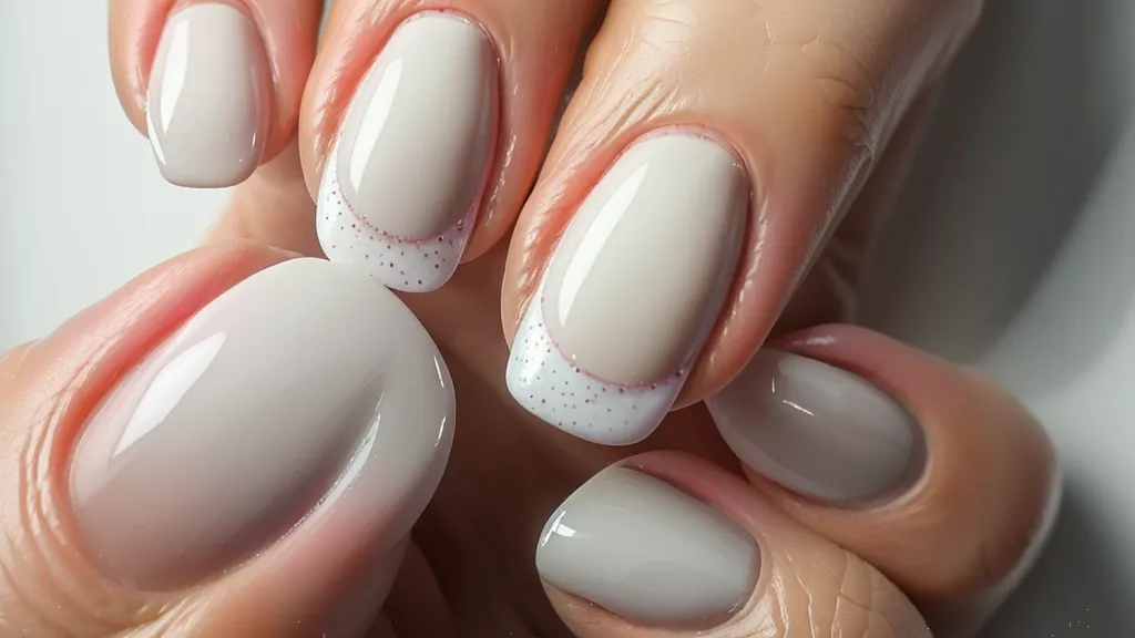detalle del esmalte en gel encogido en la punta de la uña tras el curado, error típico de manicura