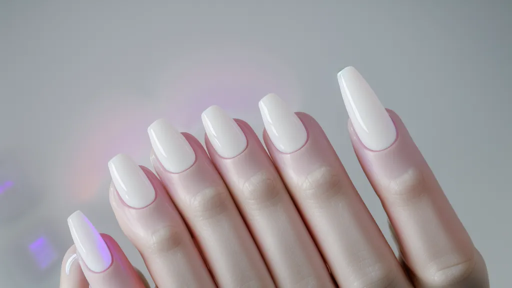 Botones de tiempo de una lámpara LED de uñas, clave para el curado correcto del esmalte gel antes del efecto espejo