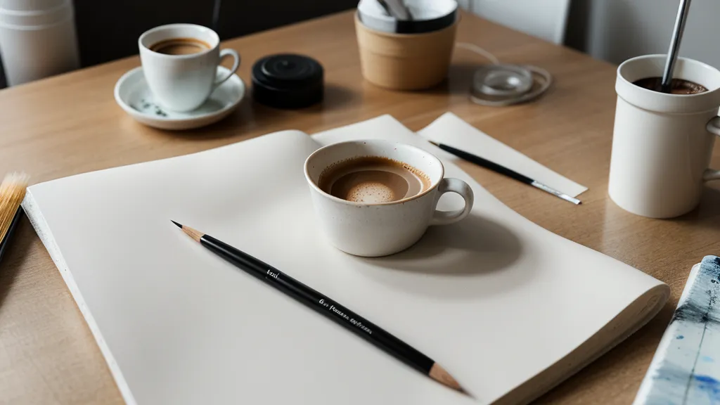 Práctica dominguera de uñas a mano alzada: espacio de trabajo en casa con libro y lámpara encendida